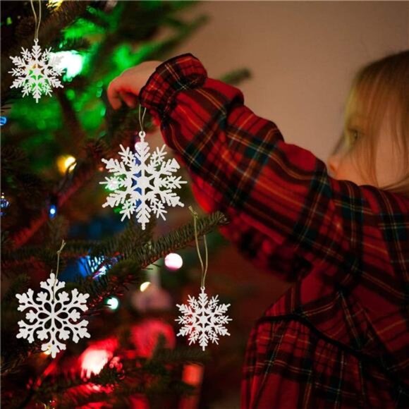 36pcs Snowflakes-Christmas Tree Decorations, Snowflake Ornaments for Tree - Picture 3 of 7